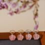 Carved Botan Cherry Quartz Earrings, thumbnail 7 of 11