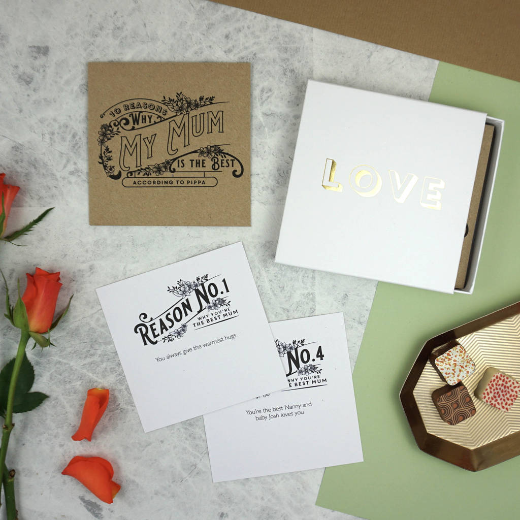 Personalised Reasons Why My Mum Is The Best By The Stationer by Jeeves & Co.