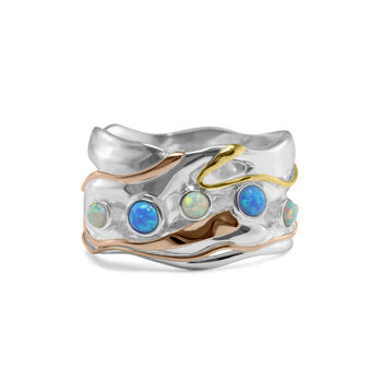 Quintet Of Fire Opals Ring, 3 of 7