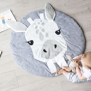 Personalised Animal Faces Baby Play Mat, 5 of 12
