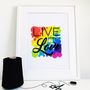 'Live What You Love' Modern Cross Stitch Kit, thumbnail 1 of 5