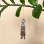 Meerkat Party Animal Christmas Tree Decoration, thumbnail 2 of 5