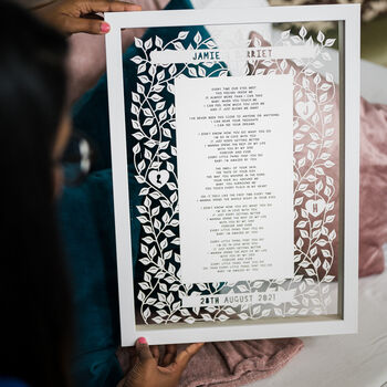 Personalised Wedding Song Papercut, 6 of 9