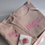 Personalised Mommy And Me Gift Set, New Mom Gift, Matching 2pcs Set And Zip Romper , Perfect For Mother's Day, Baby Shower, thumbnail 6 of 12