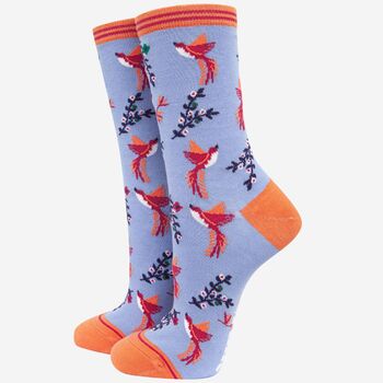 Women's Hummingbird Bamboo Socks, 2 of 5