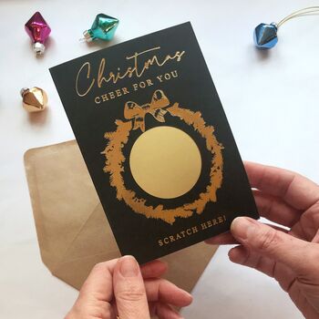 Luxury Christmas Wreath Scratch Card, 2 of 5