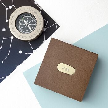 Personalised Father's Day Compass With Monogrammed Box, 3 of 4