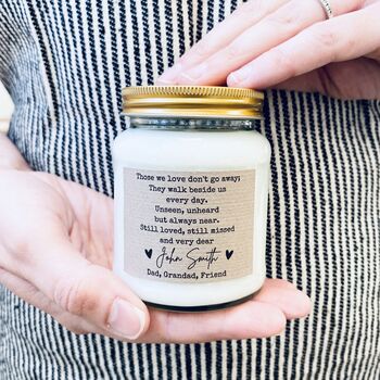 Personalisable 'Those We Love…' Scented Soy Candle, 2 of 10