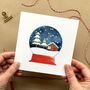 Snow Globe Christmas Card, thumbnail 1 of 3