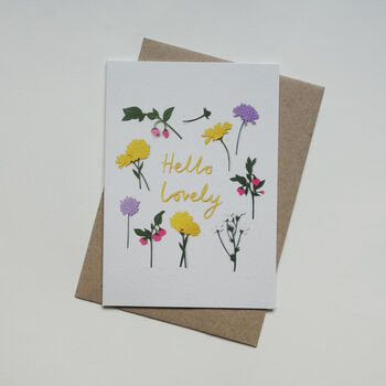 'Hello Lovely' Greetings Card, 4 of 4