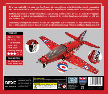 Make Your Own Red Arrow Jet Metal Construction Set, 4 of 4