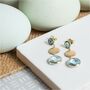 Como Blue Gemstone And Yellow Gold Vermeil Earrings, thumbnail 1 of 4