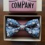 Liberty Silk Bow Tie In Navy Strawberry Thief, thumbnail 1 of 5