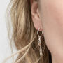 Sterling Silver Double Heart And Bar Studs, thumbnail 2 of 5