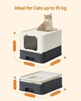 Hidden Cat Litter Box For Large Cats Anti Leaking, 8 of 12