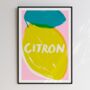 French Lemon Colourful Kitchen Print, thumbnail 3 of 8