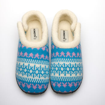 Pearl Sky Blue Nordic Women's Slippers Indoor/Garden Shoes, 5 of 10