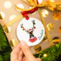 Personalised Christmas Reindeer Reusable Gift Tag, thumbnail 1 of 10
