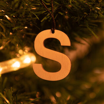 Personalised Letter Christmas Tree Decoration, 3 of 3