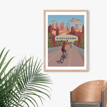 Ride London Cycling Travel Poster Art Print, 5 of 8