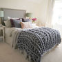 Yarnscombe Chunky Hand Knitted Throw, thumbnail 5 of 9