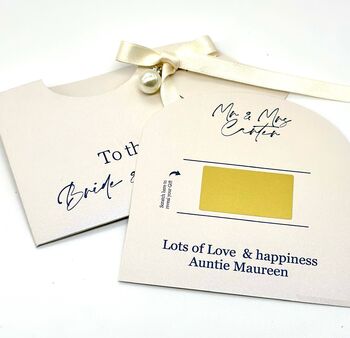 Personalised Wedding Gift Voucher Wallet Or Scratch Card Gift, 5 of 5