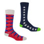 Starfall Royal Blue And Argyle Crimson Men's Socks Bundle, thumbnail 1 of 6