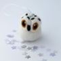 Felted Owl Christmas Decoration Snowy Owl Or Barn Owl, thumbnail 5 of 10