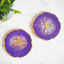 Iridescent Geode Resin Coasters, thumbnail 5 of 12