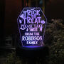 Personalised Trick Or Treat Halloween Solar Light Sign, thumbnail 2 of 8