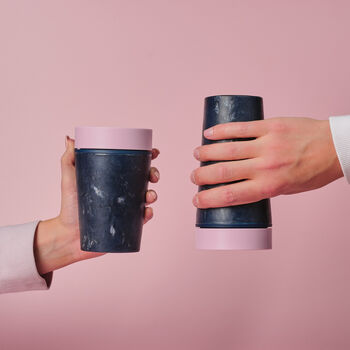 Circular And Co Coffee Cup Made From Fabric 12oz Dusk Pink, 5 of 7