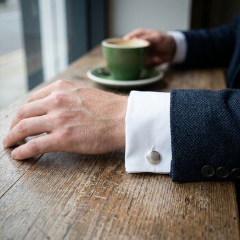Silver Organic Dog Nose Print Cufflinks, 3 of 7