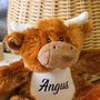 Personalised Highland Cow Children's Soft Toy For Kids, thumbnail 2 of 5