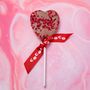 Milk Chocolate And Raspberry Heart Lolly, thumbnail 1 of 4