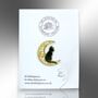 Black Kawaii Cat On Moon Hard Enamel Pin Brooch, Friendship Jewellery Gift, thumbnail 5 of 9