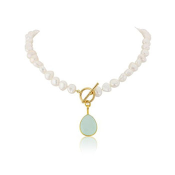 Mustique White Pearl Necklace With Lemon Topaz Drop, 4 of 6
