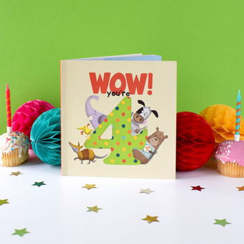 Wow You're Four! A Birthday Book You Can Send As A Card, 2 of 12
