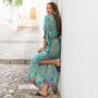 'Aspen' Turquoise Paisley Batwing Dress, thumbnail 2 of 4