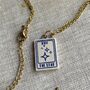 Ceramic Tarot Card Tiny Clay Charm Necklace The Star, thumbnail 1 of 9