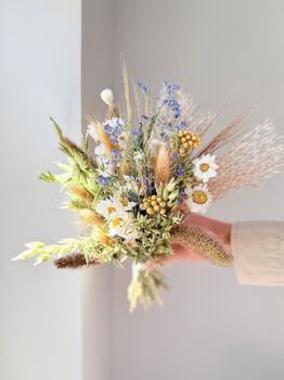 Dried Flower Bouquet With Oats, Grasses And Paper Daisies, 5 of 5