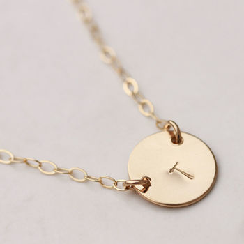 Layered Gold Plated Personalised Disc Necklaces, 3 of 6