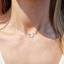 Diamond Horseshoe Necklace Silver/Gold, thumbnail 3 of 7
