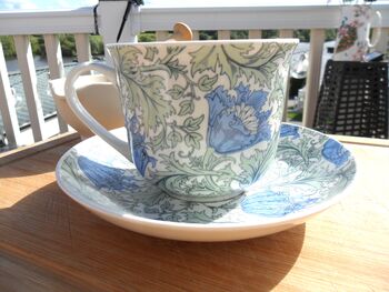 Large Cup And Saucer In William Morris Anemone Design, 6 of 12