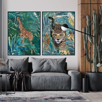 Custom Set Animal Jungle Prints Personalised Art Gift, 6 of 12