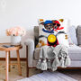 Decorative Pillow Cover Crazy Dogs With Motorcycle, thumbnail 2 of 4