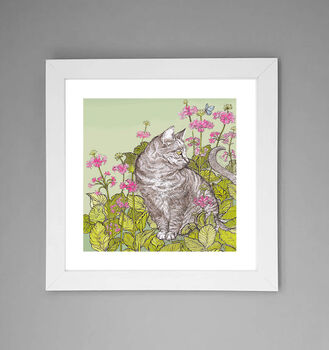 'Cat And Hostas' Print, 2 of 3