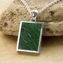 Engravable Sterling Silver And Malachite Necklace, thumbnail 1 of 6