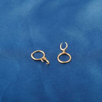 Moon Crescent Hoop Earrings, Gold Hoops, Minimalistic, 3 of 8