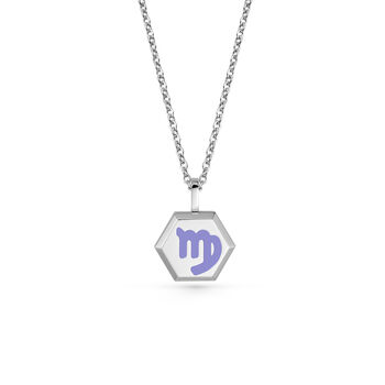 Virgo Zodiac Glowing Pendant Necklace With Uv Keyring Torch, 2 of 12