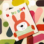 Mini Bunny Baby Girl Card, thumbnail 4 of 4